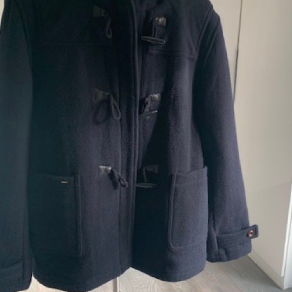 Scotch & Soda Navy Wool Pea Coat with Toggle Closures